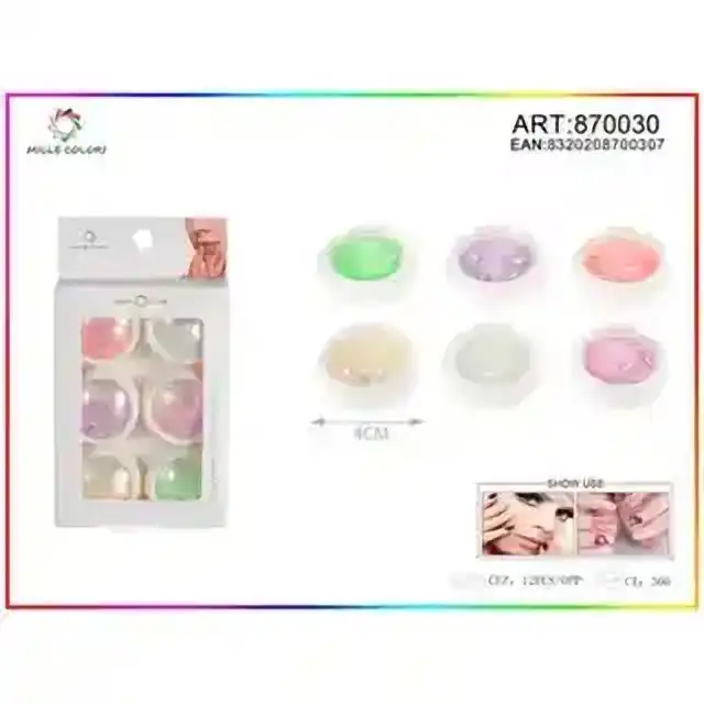 Polvere fluo manicure, 6 pc – articolo 870030