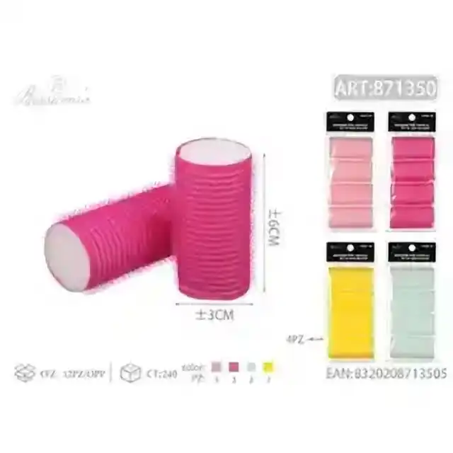 Bigodini per capelli 3.0 cm×6 cm 4 pz – articolo 871350