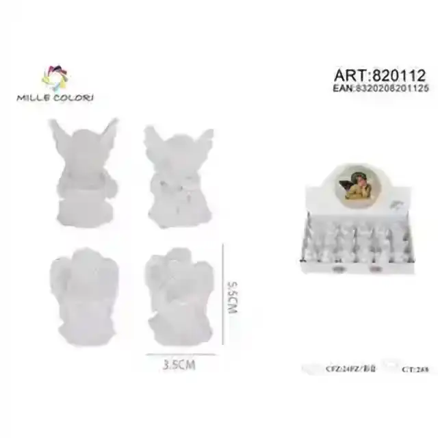 Angioletti in resina 3 × 6 cm – articolo 820112