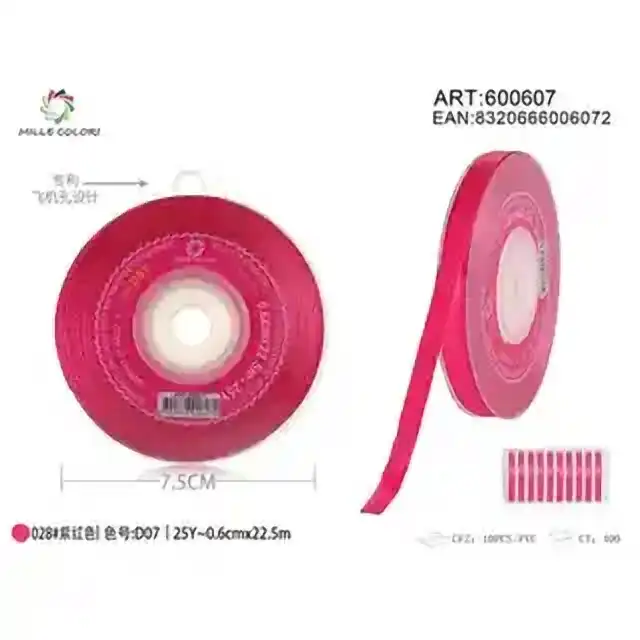 Nastro raso 0.6 cm – articolo 600607