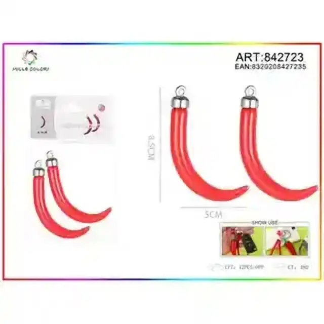 Pendente peperoncino 8.5 cm 2 pz – articolo 842723