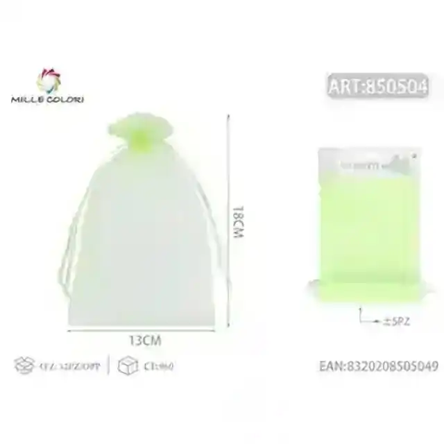 Sacchetti regalo 10 × 15 verde – articolo 850504