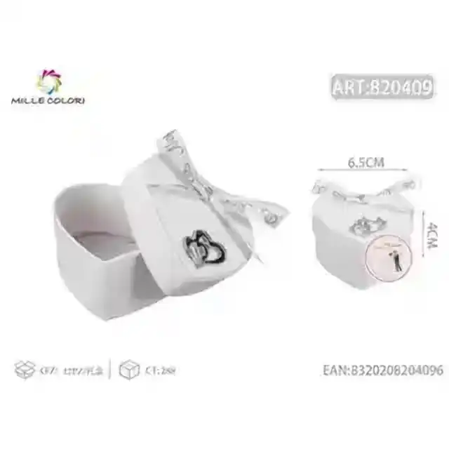 Scatole bomboniere cuore – argento – articolo 820409