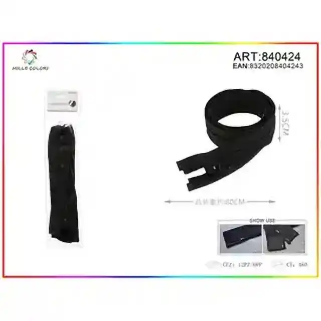 Cerniere lampo nylon sganciabile 70 cm – nero – articolo 840424