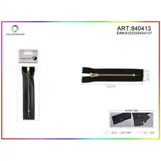 Cerniere lampo sganciabile 10 cm – articolo 840413