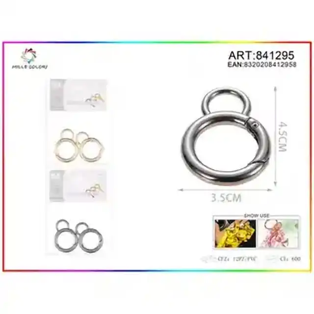 Anello portachiavi 0.5 × 3.5 × 4.5 cm 2 pz – articolo 841295