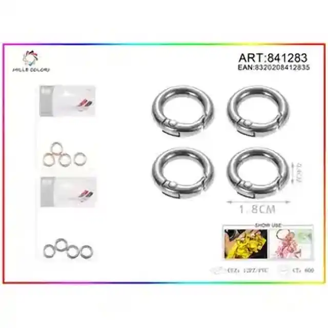 Anello portachiavi 0.4 × 1.8 cm 4 pz – articolo 841283