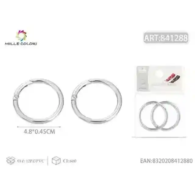 Anello portachiavi 0.5 × 4.8 cm 2 pz – articolo 841288