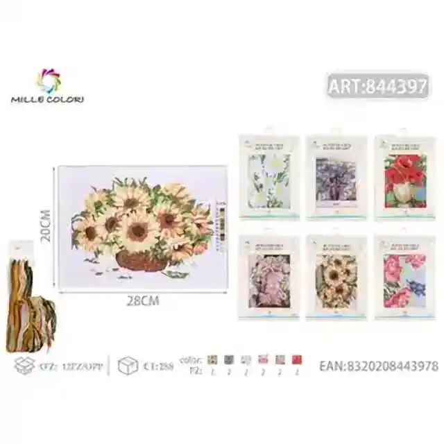 Kit da ricamo PUnto croce 20 × 28 cm – articolo 844397