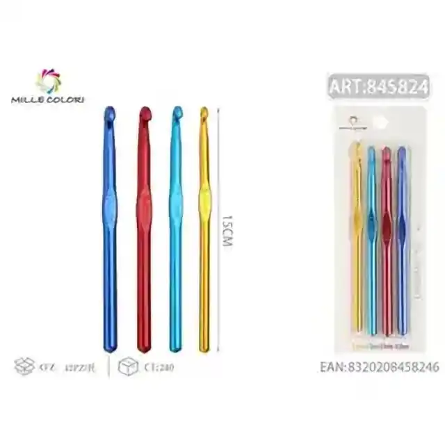 Set 5 uncinetti in alluminio misure spesso, 4 pz – articolo 845824