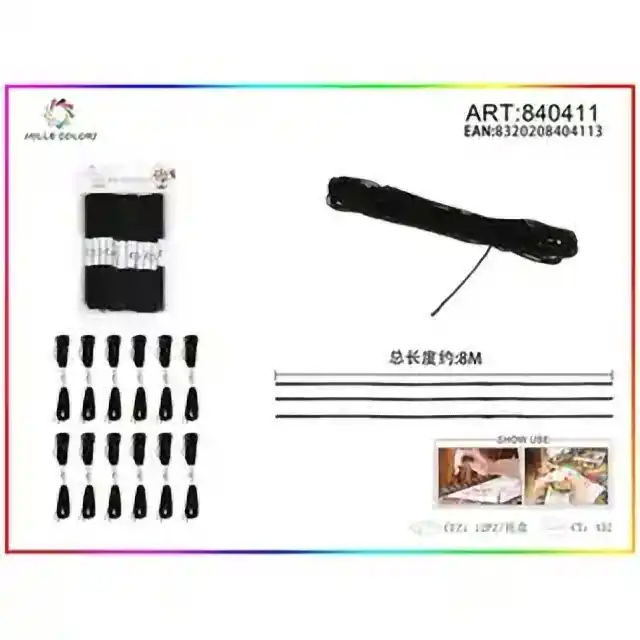 Filo da ricamo 8 m×12 pz – nero – articolo 840411