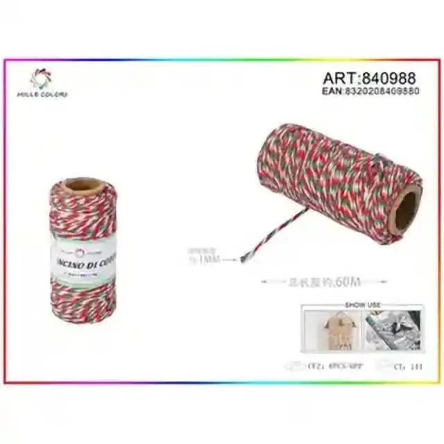 Cordoncino bicolore 1.0 mm×70 g×60 m – articolo 840988