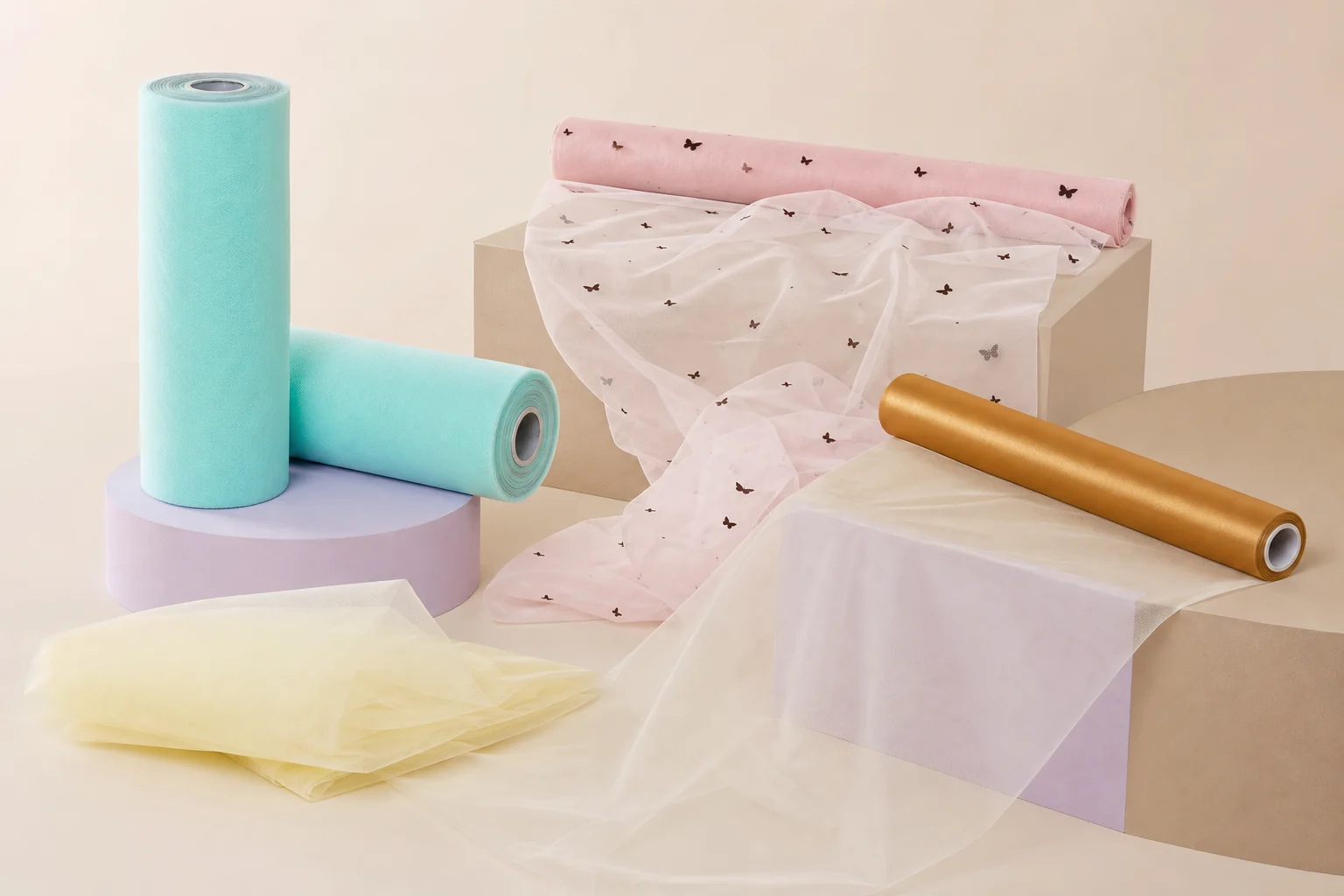 Composizione della categoria Tulle, organza e tessuti
